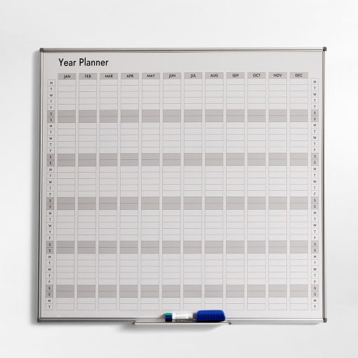 Year Planner Whiteboard with Pen Tray