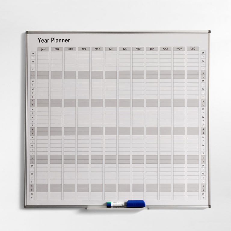 Perpetual Year Planner Whiteboard Whiteboards and Pinboards