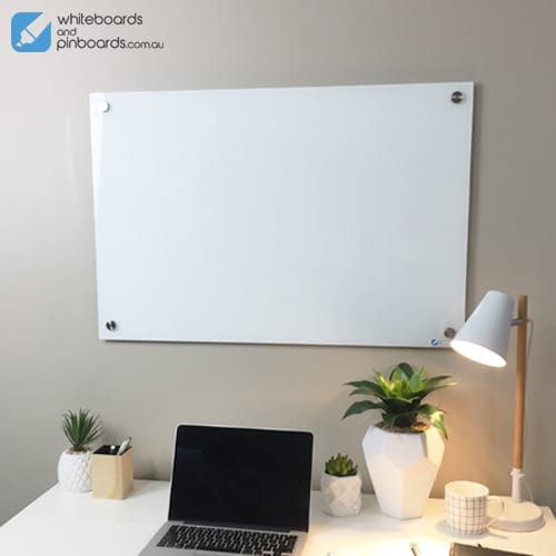 White Frameless Glass Whiteboard Whiteboards and Pinboards
