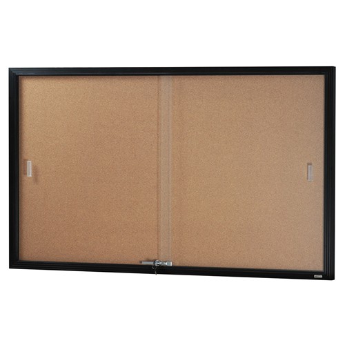 Sliding Display Case Lockable Whiteboards And Pinboards