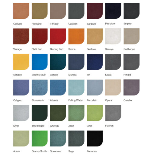 Vertiface Colour Swatches 2025