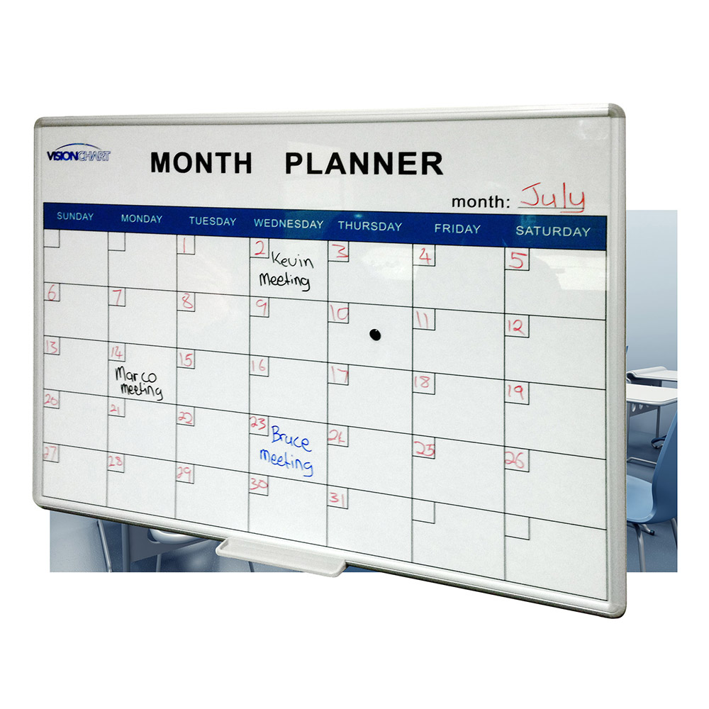 Deluxe Perpetual Month Planner Whiteboard Whiteboards and