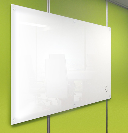 White Frameless Glass Whiteboard Whiteboards and Pinboards