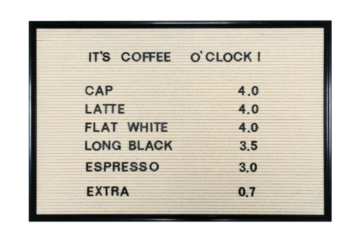 VISIONCHART Beige Letter Board Black Letters