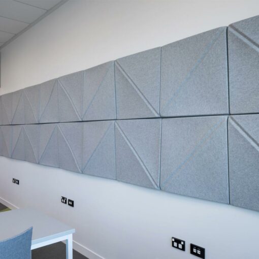 Autex 3D Tile Splice in light grey on wall