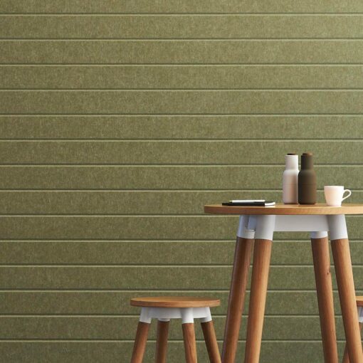 Echopanel latitude acoustic panels green with stool and table