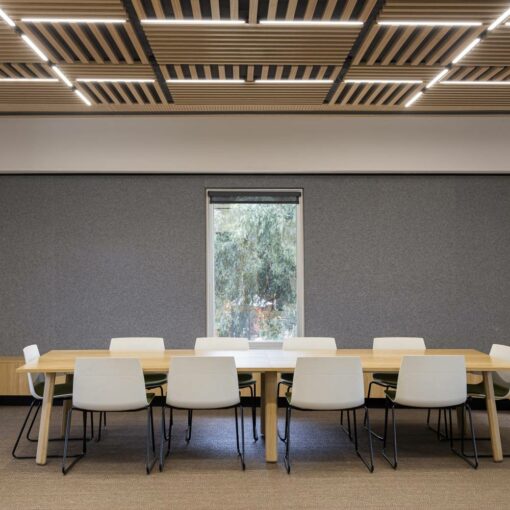 Grey Autex Acoustic Panel with Table
