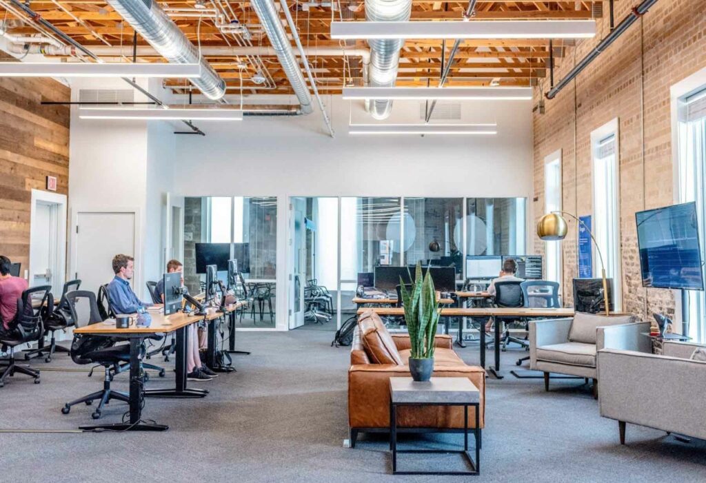 Office Layout with Staff
