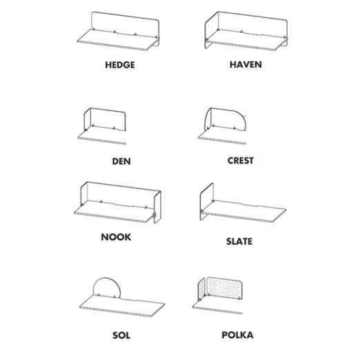 Vicinity Desk Screen Shapes