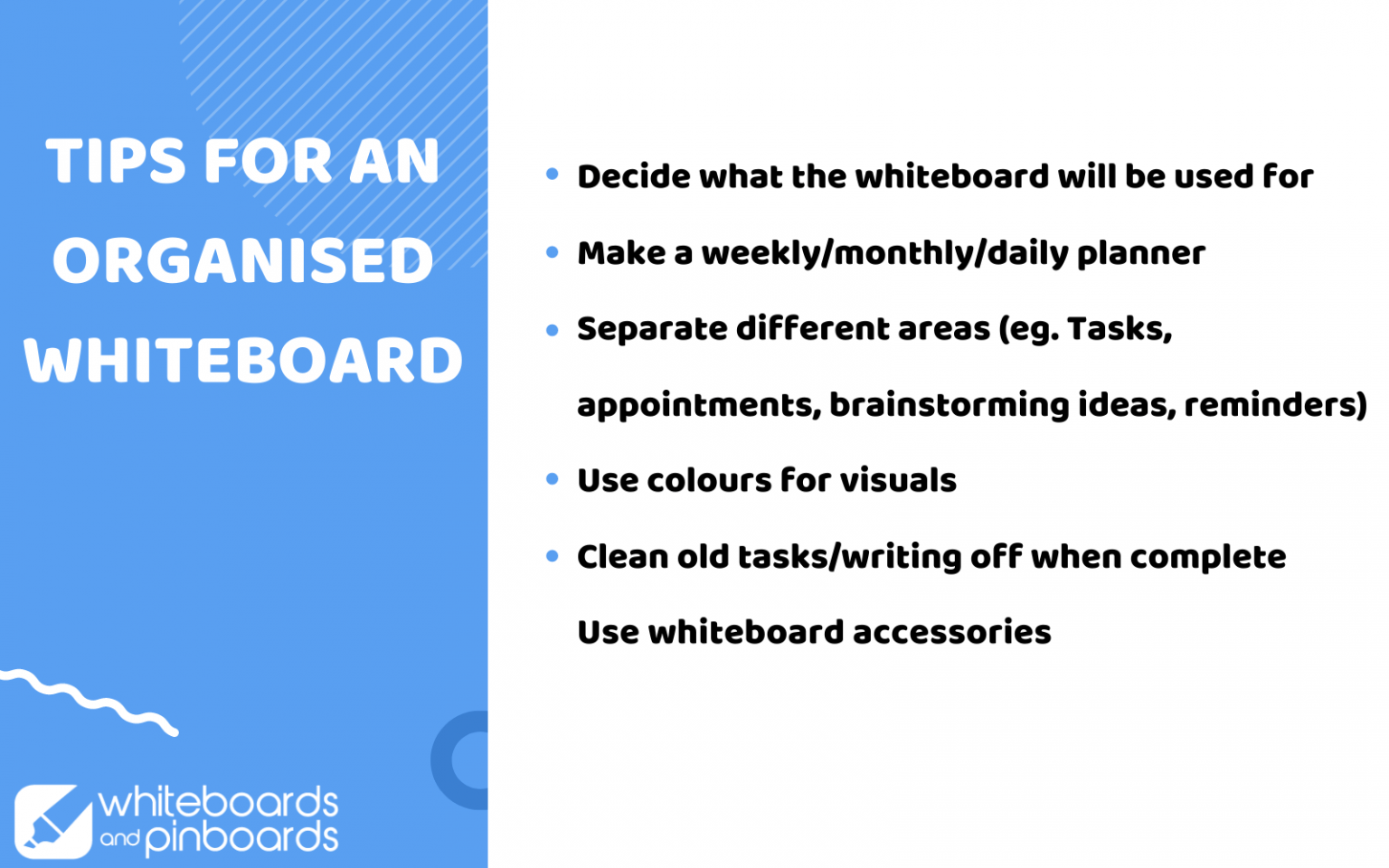 How to Use a Whiteboard for Organisation Whiteboards & Pinboards