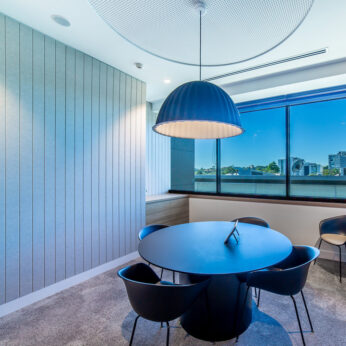 Autex Groove Acoustic Panel blue meeting room