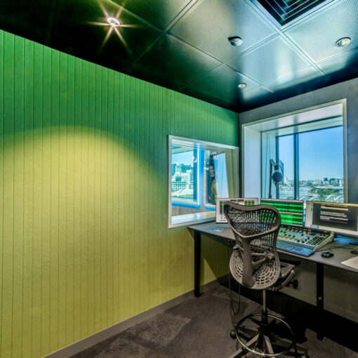 Autex Groove Acoustic Panel Green Studio
