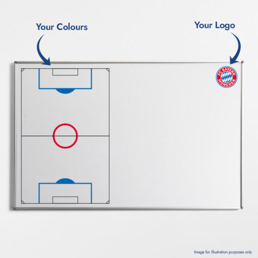 Football Soccer Coaching Whiteboard Custom Logo and Colours