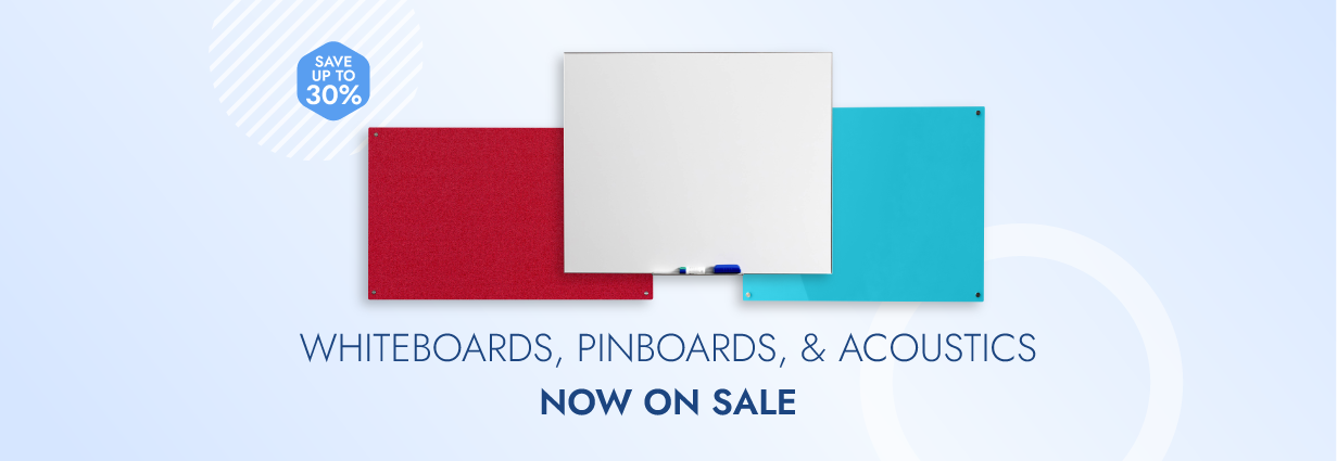 Whiteboards Pinboards Acoustics Sale Banner
