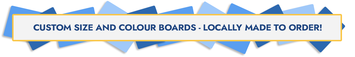 Custom size and custom colour boards banner