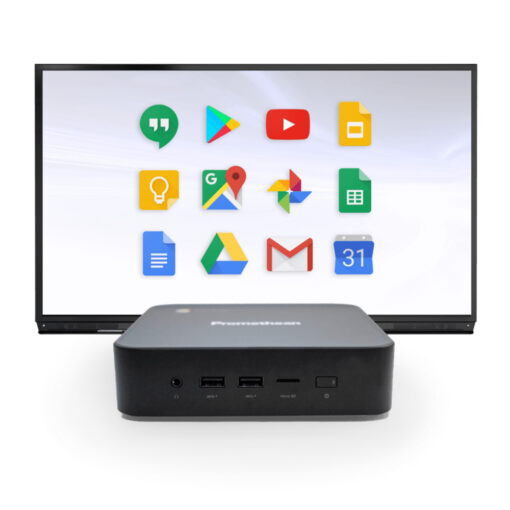 Promethean Chromebox in front of interactive panel