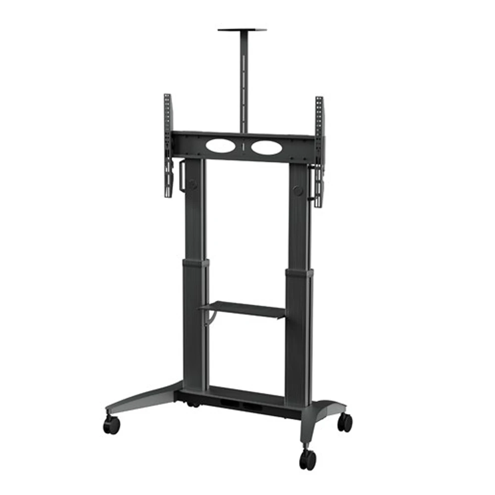 Arkin - Manual Heavy Duty TV Trolley - Angled To Side From Front