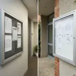 Indoor and weather-resistant lockable display cases