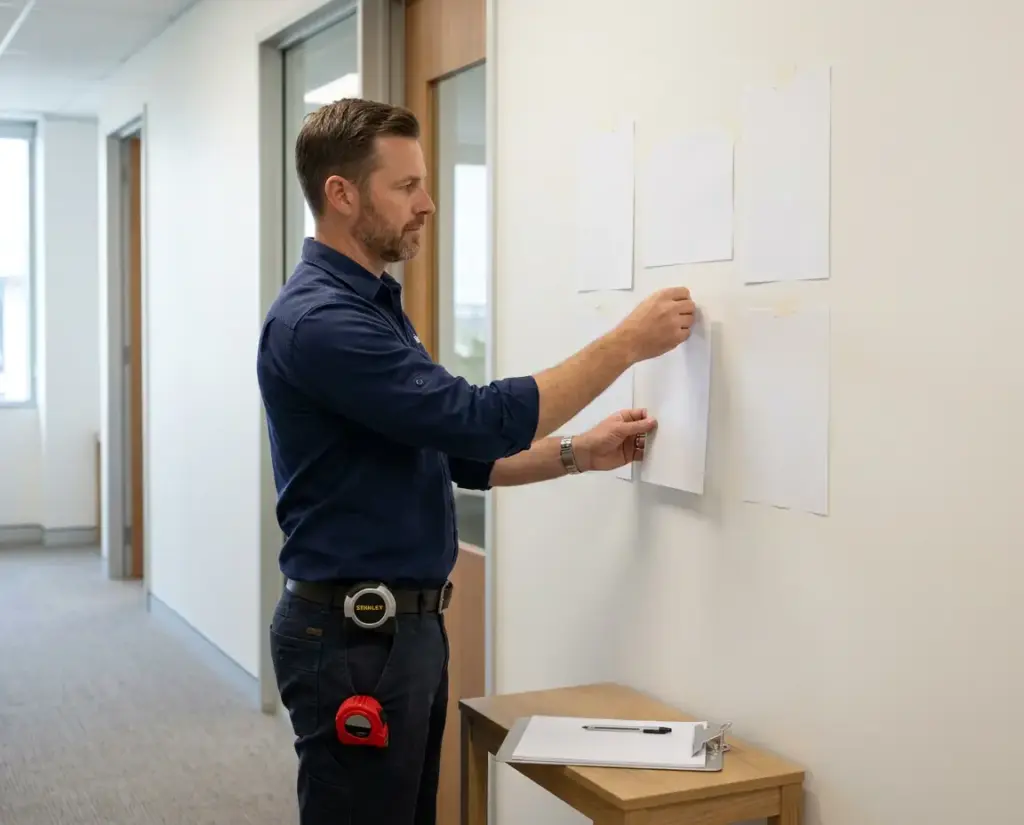 Planning the size and document layout of a display case