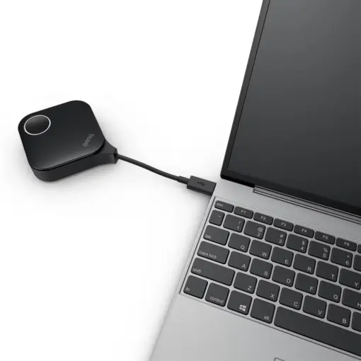 BENQ InstaShow WDC25 Close Up Of Button Plugged Into Computer