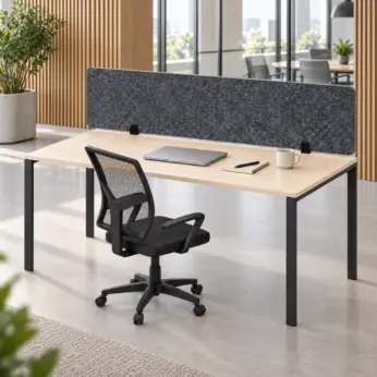 Sana Serenity Above Desk Screen in Office Environment - Shadow