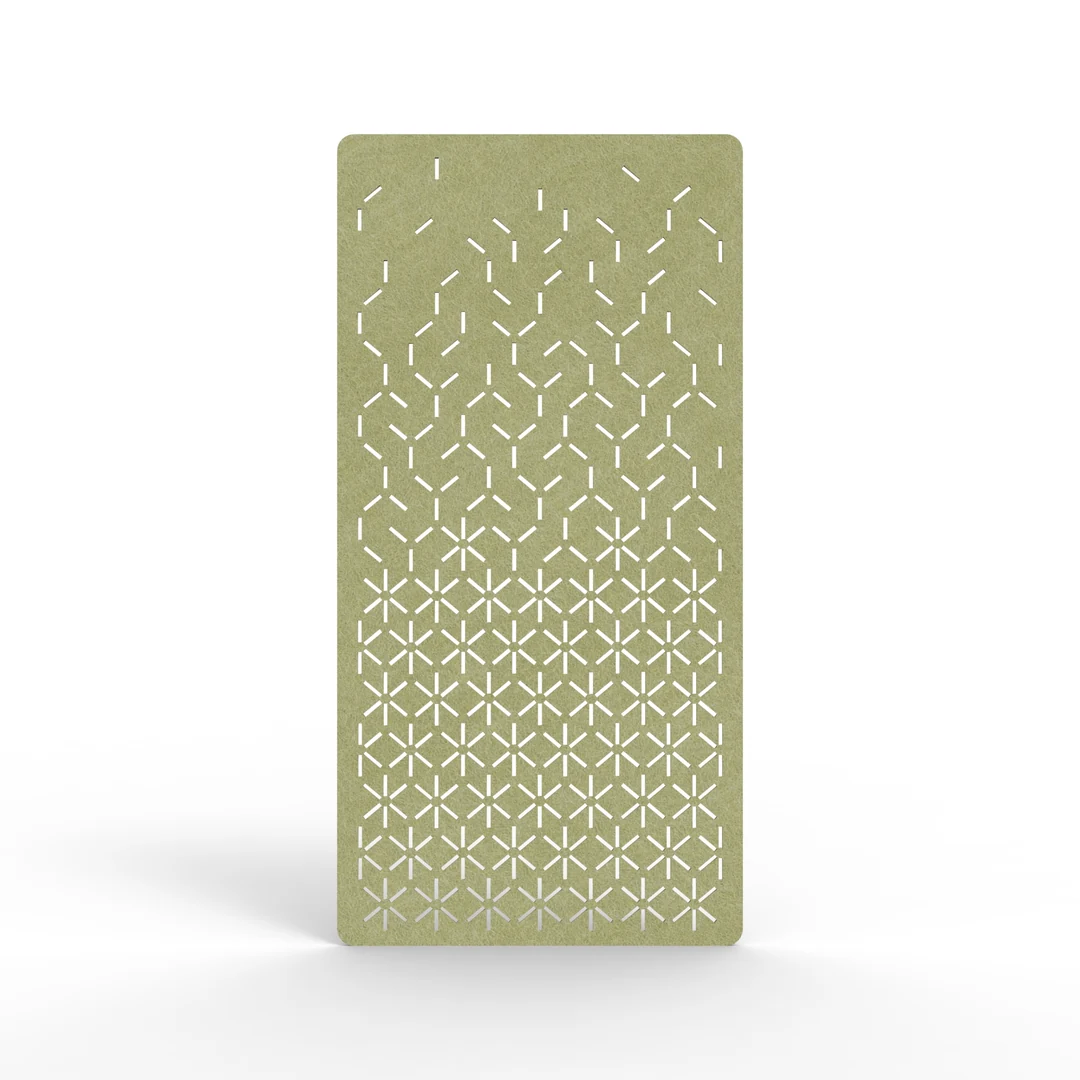Acouline Bloom hanging acoustic screen, 1200mm W x 2400mm H, Fern