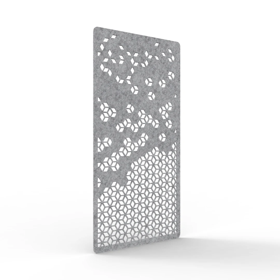 Acouline Cell hanging acoustic screen, 1200mm W x 2400mm H, Flint
