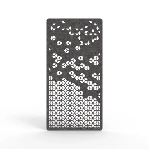 Acouline Cell hanging acoustic screen, 1200mm W x 2400mm H, Char