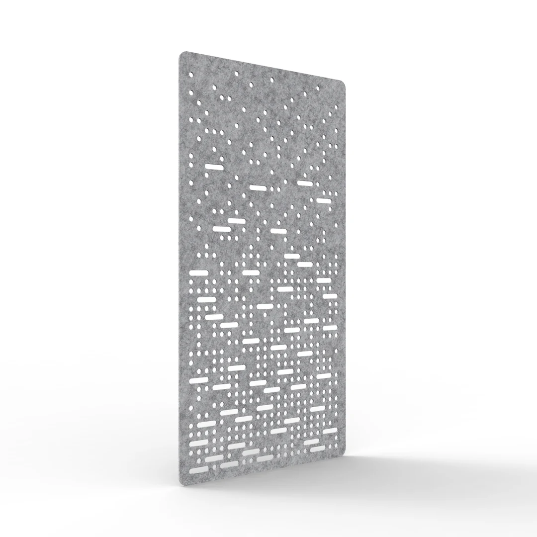 Acouline Pulse hanging acoustic screen, 1200mm W x 2400mm H, Flint