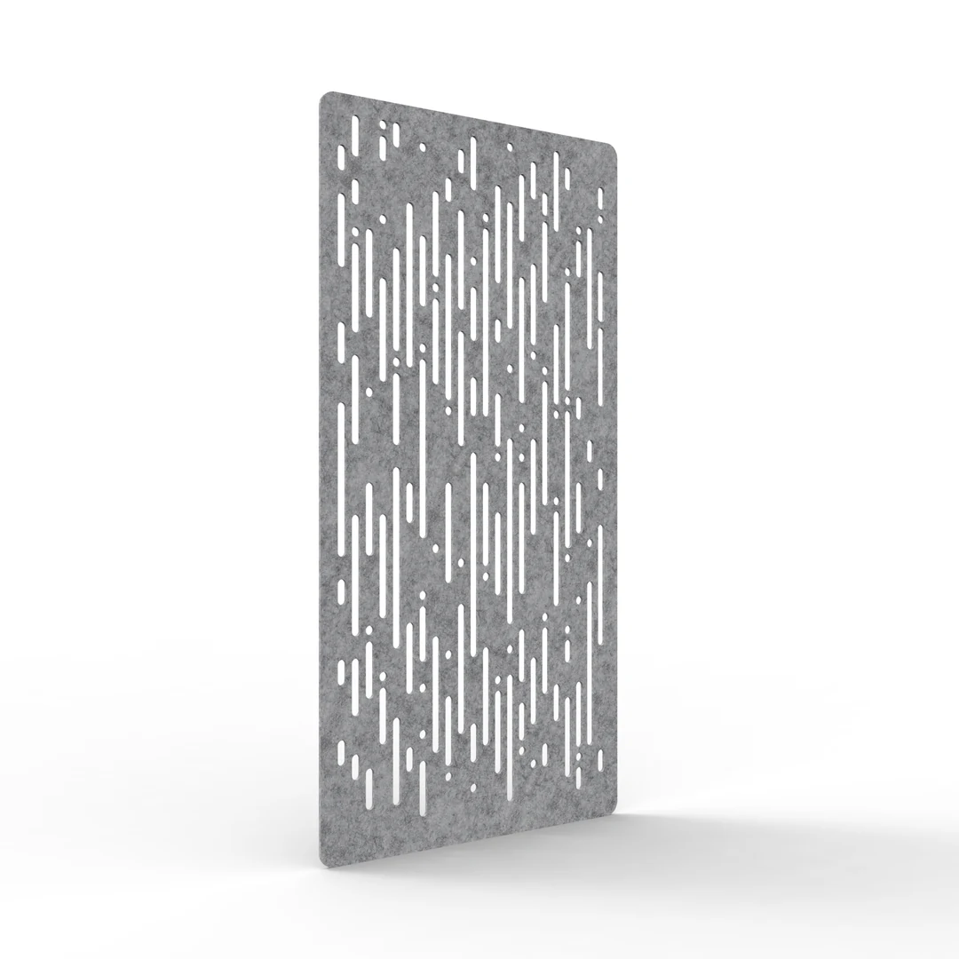 Acouline Rain hanging acoustic screen, 1200mm W x 2400mm H, Flint
