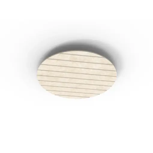 Acouline Halo V Groove ceiling panel, 790mm diameter, Truffle