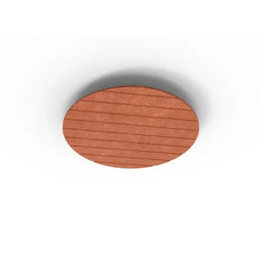 Acouline Halo V Groove ceiling panel, 790mm diameter, Ember