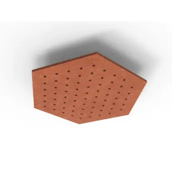 Acouline Hive Ripple ceiling panel, 1180mm nominal diameter, Ember