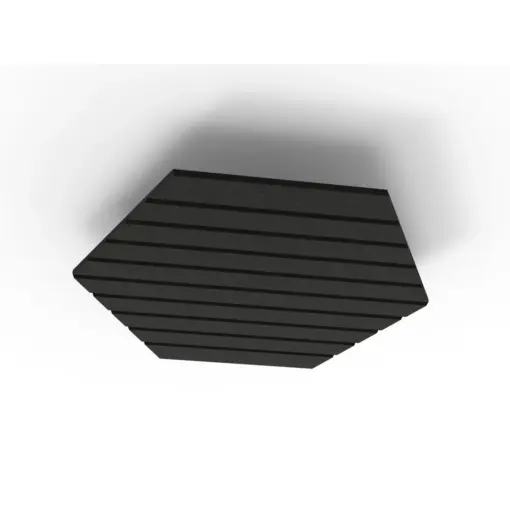 Acouline Hive V Groove ceiling panel, 1180mm nominal diameter, Coal