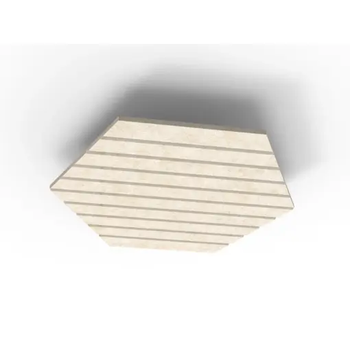 Acouline Hive V Groove ceiling panel, 1180mm nominal diameter, Truffle