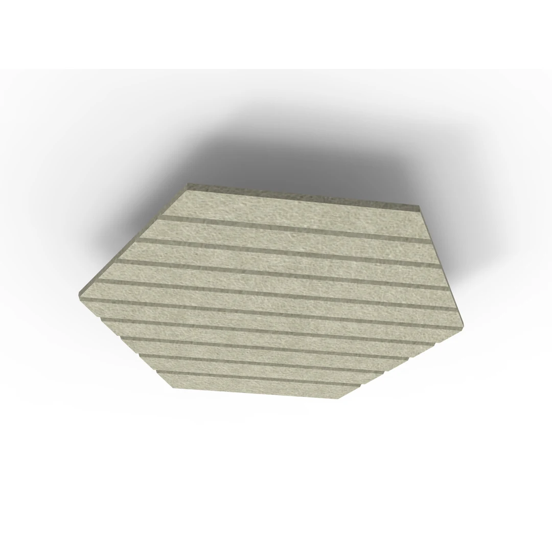Acouline Hive V Groove ceiling panel, 1180mm nominal diameter, Moss