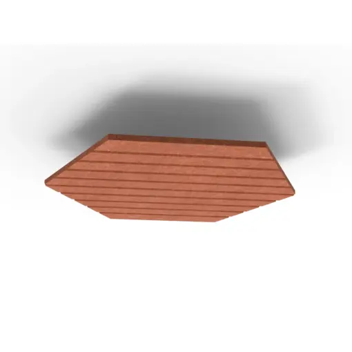 Acouline Hive V Groove ceiling panel, 1180mm nominal diameter, Ember