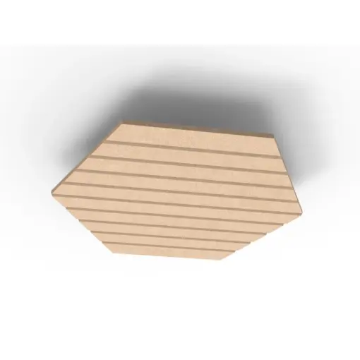 Acouline Hive V Groove ceiling panel, 1180mm nominal diameter, Clay