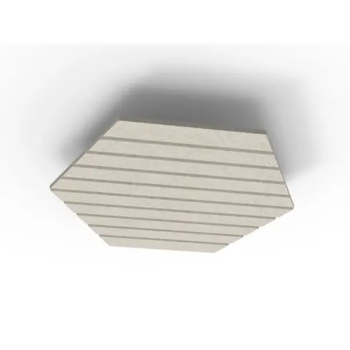 Acouline Hive V Groove ceiling panel, 1180mm nominal diameter, Mist