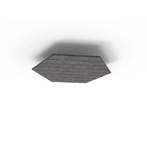Acouline Hive V Groove ceiling panel, 790mm nominal diameter, Char