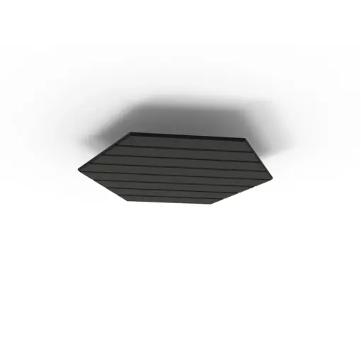 Acouline Hive V Groove ceiling panel, 790mm nominal diameter, Coal