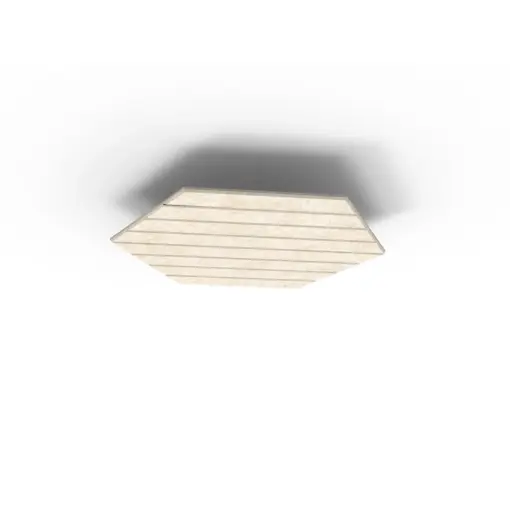 Acouline Hive V Groove ceiling panel, 790mm nominal diameter, Truffle