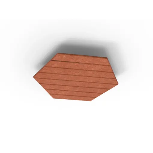 Acouline Hive V Groove ceiling panel, 790mm nominal diameter, Ember