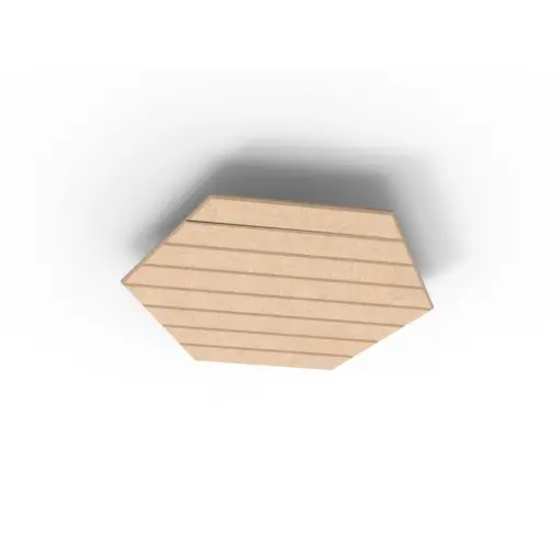 Acouline Hive V Groove ceiling panel, 790mm nominal diameter, Clay