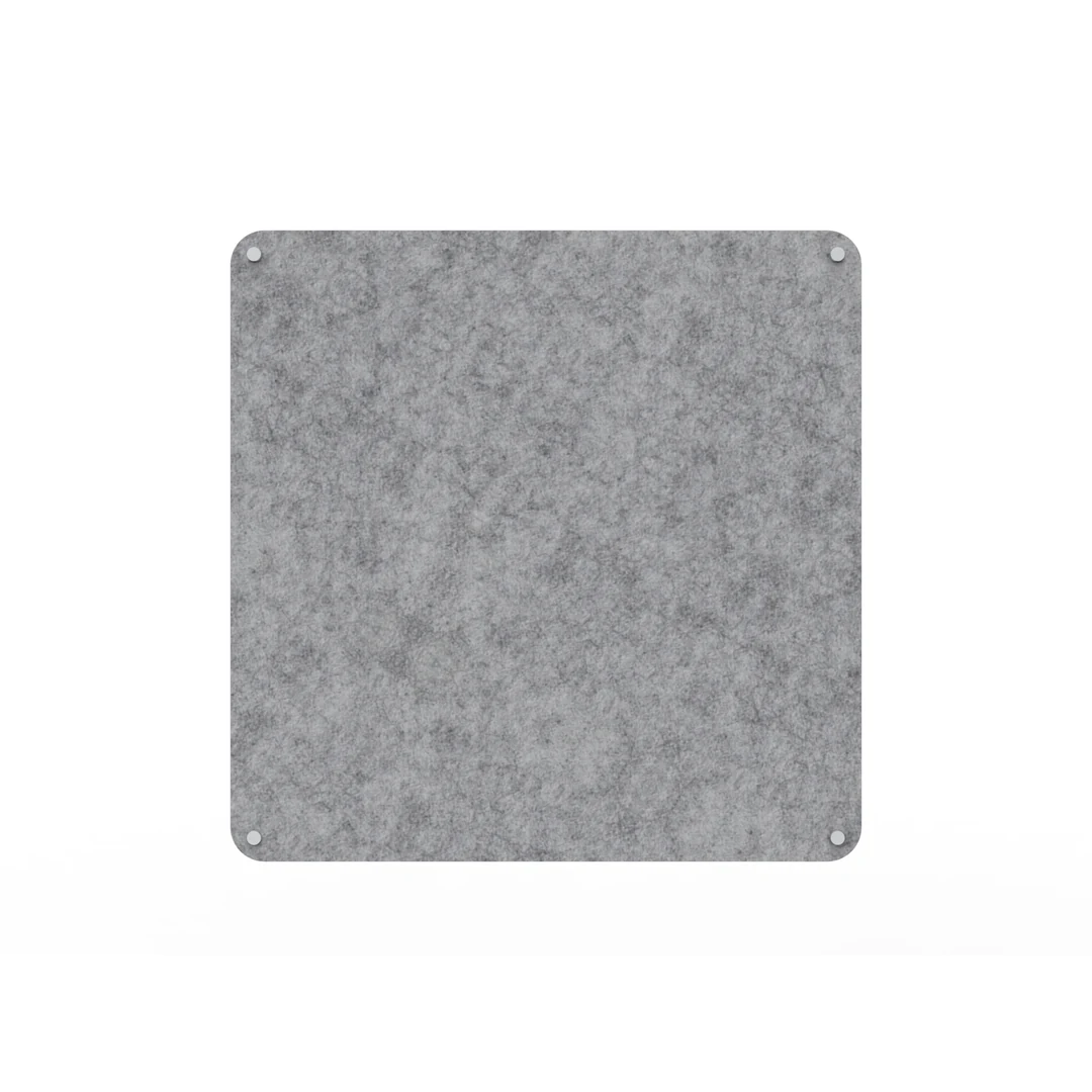 Acouline frameless acoustic pinboard, 1200mm W x 1200mm H, Flint