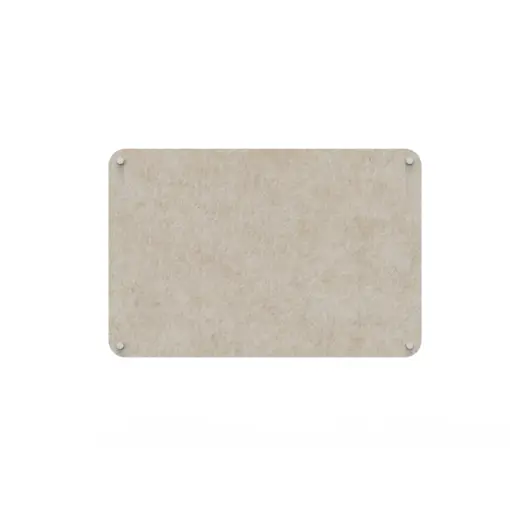 Acouline frameless acoustic pinboard, 1200mm W x 900mm H, Truffle