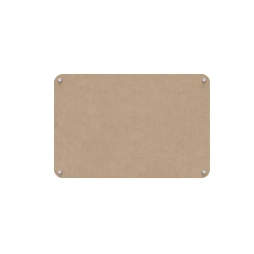 Acouline frameless acoustic pinboard, 1200mm W x 900mm H, Clay
