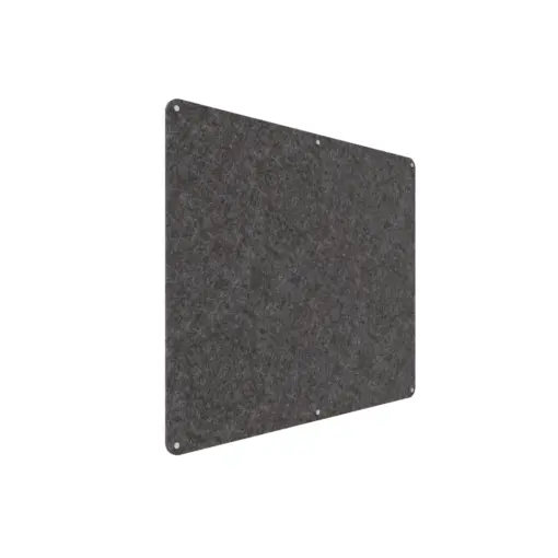 Acouline frameless acoustic pinboard, 1500mm W x 1200mm H, Char