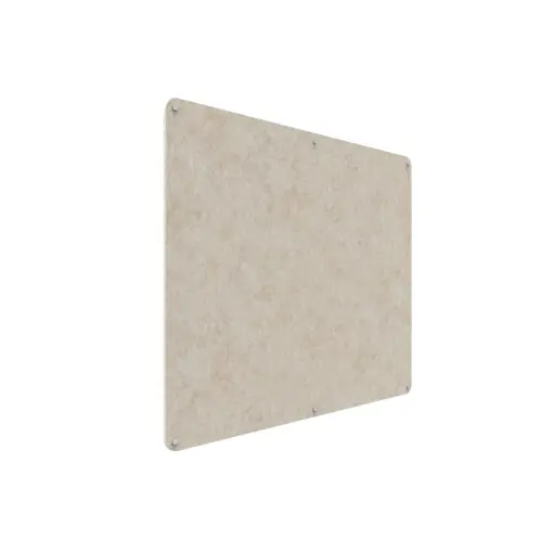 Acouline frameless acoustic pinboard, 1500mm W x 1200mm H, Truffle