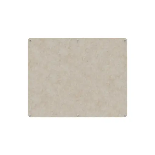 Acouline frameless acoustic pinboard, 1500mm W x 1200mm H, Truffle